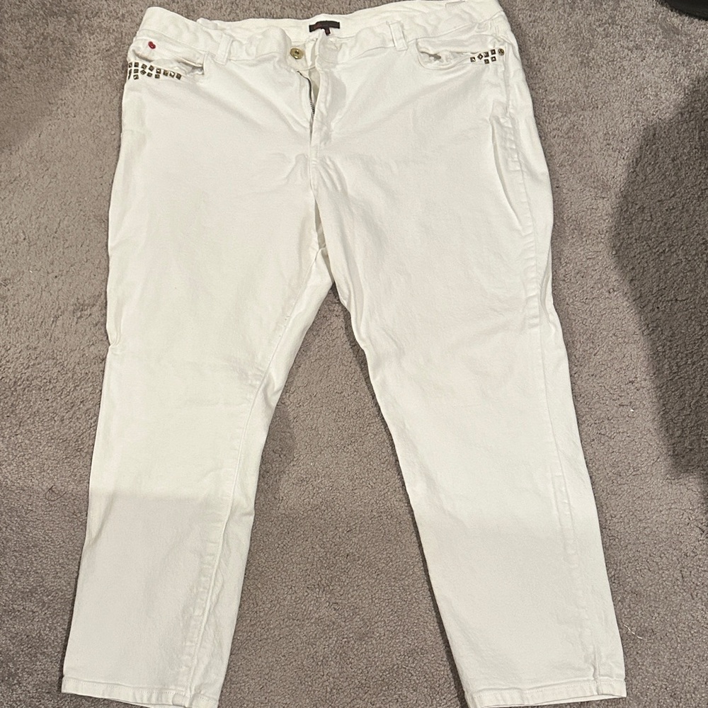 Sofia by Sofia Vergara White Straight Leg Jeans